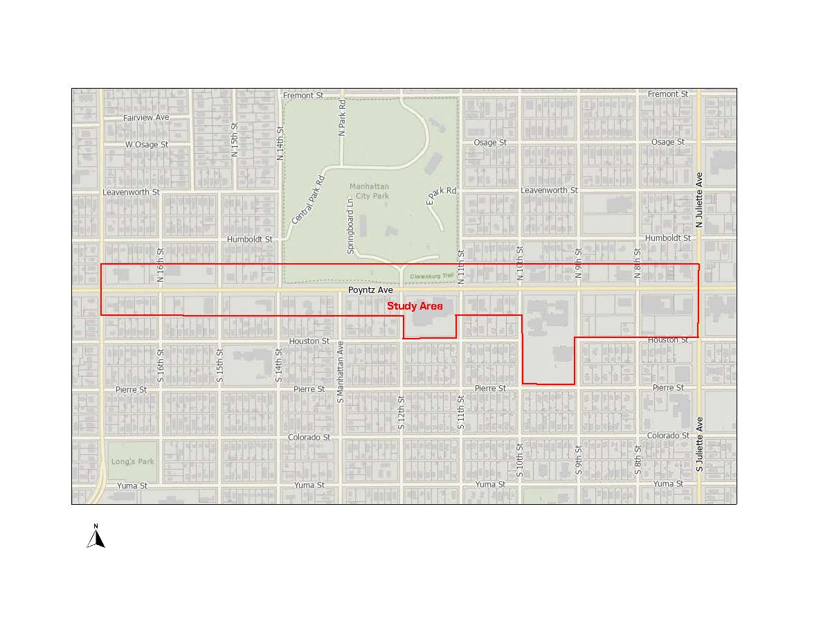 Poyntz Avenue Corridor Plan Study Area Map